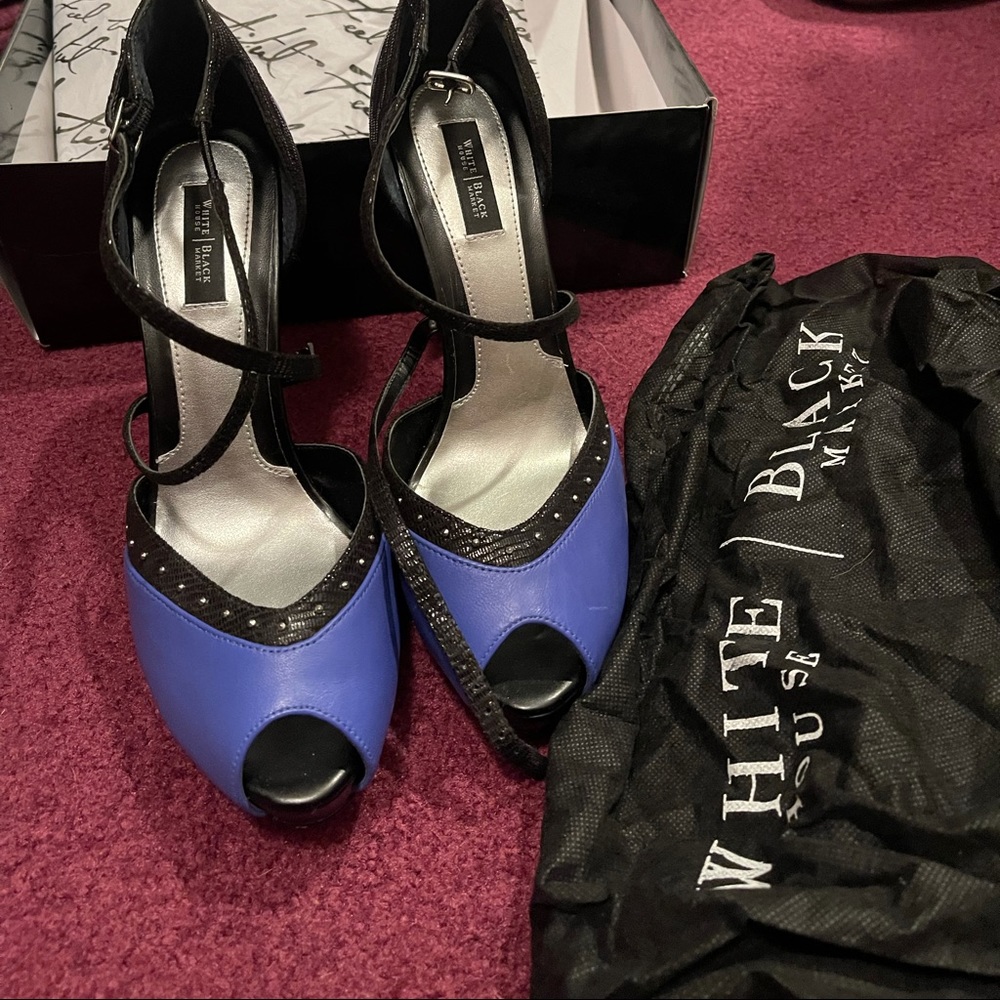 White House Black Market Platform heels in two tone size 9.5 only worn once
